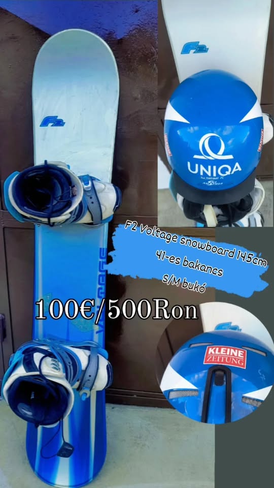 Snowboard + bakancs + bukó